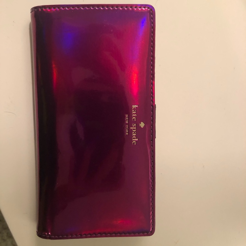 Pink metallic Kate spade wallet